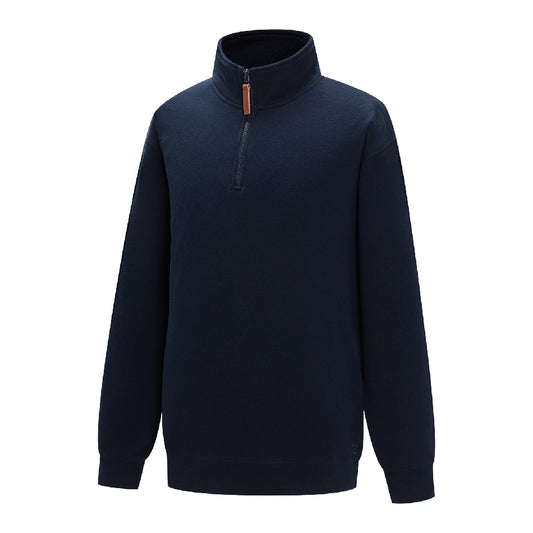 Pilbara - Pilbara Mens Classic Zipper C/F Fleece Pullover Navy