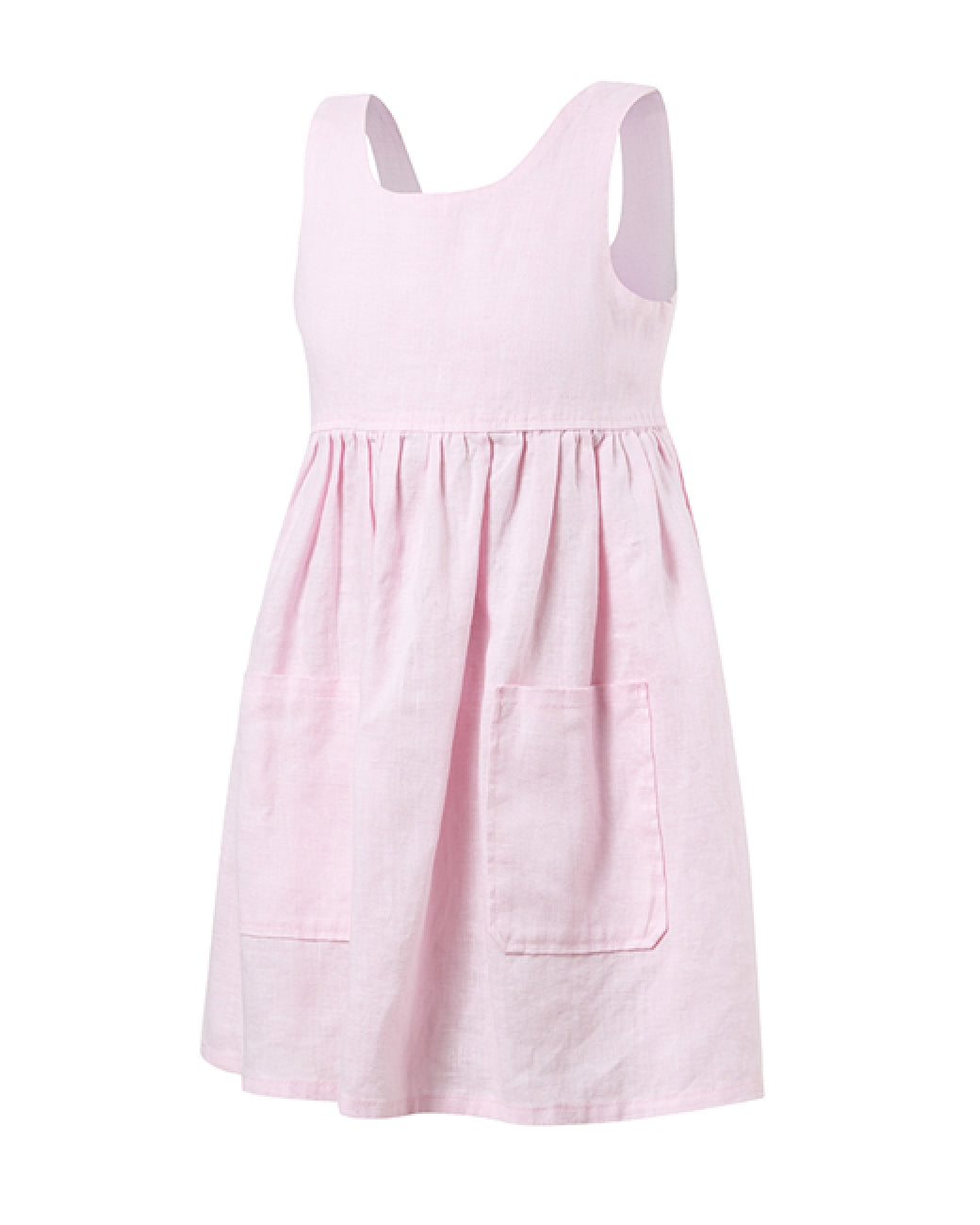 Pilbara - Girl's Zoe Linen Sundress - Pink