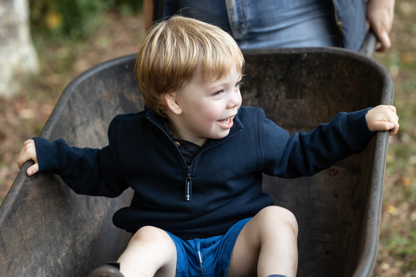 Pilbara - Children's Zipper C/F Fleece Pullover - French Navy