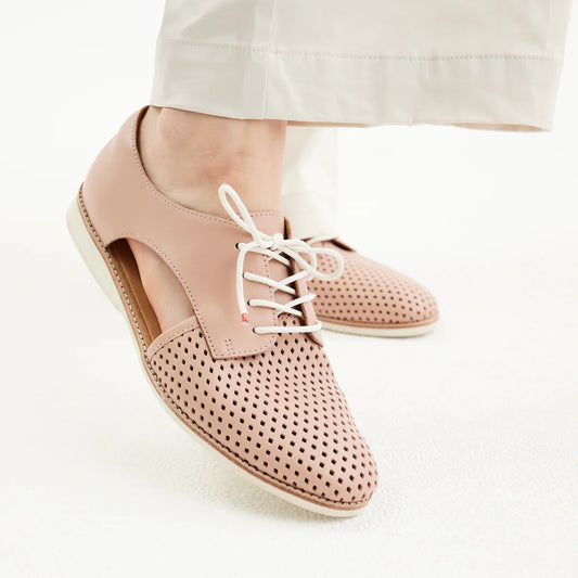 Rollie - Derby Side Cut Punch Chalk Pink