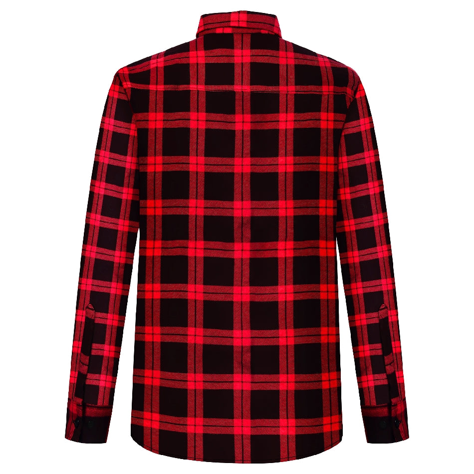 Pilbara Flannelette Shirt - Closed Front - Red/Black