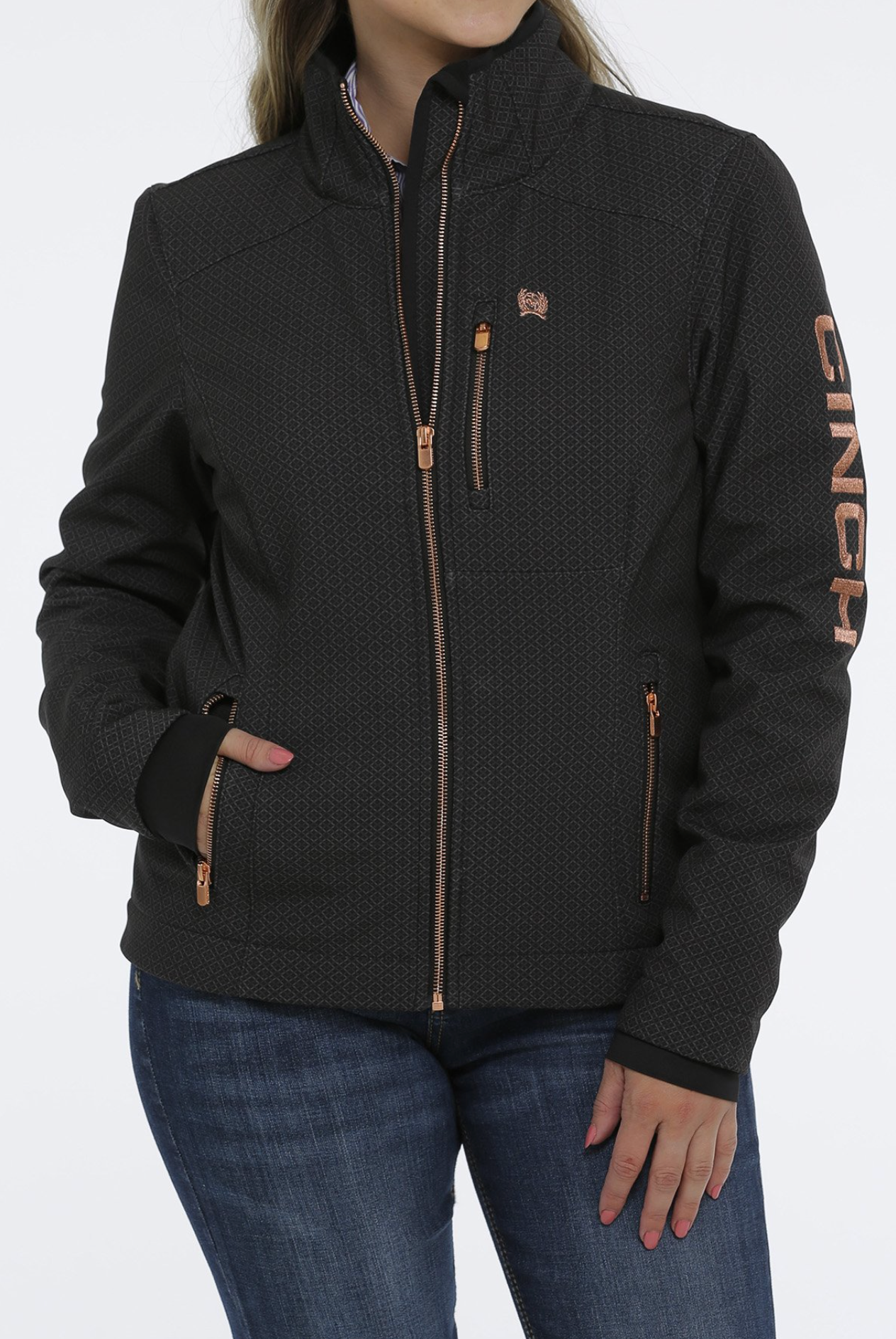 Cinch - Womens Bonded Jacket - Black Metallic Gold