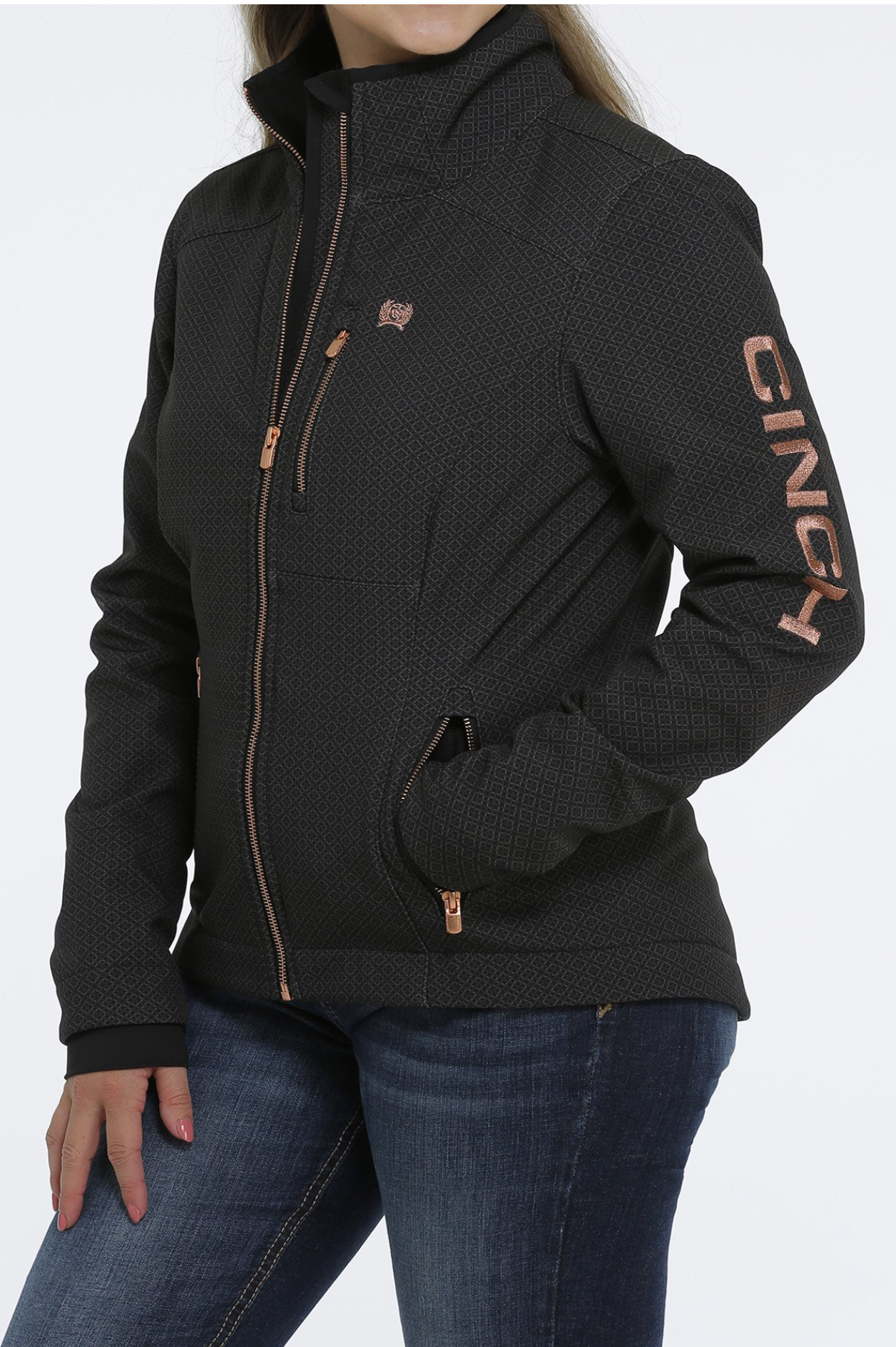 Cinch - Womens Bonded Jacket - Black Metallic Gold