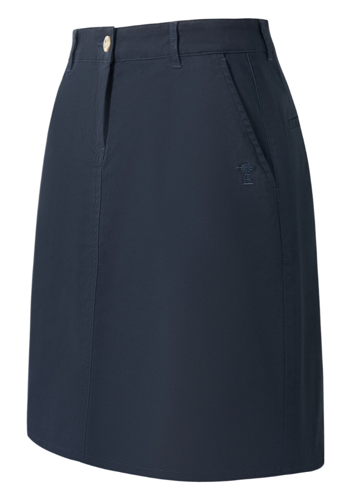 Pilbara - Womens Chino A-Line Skirt - Ink Navy