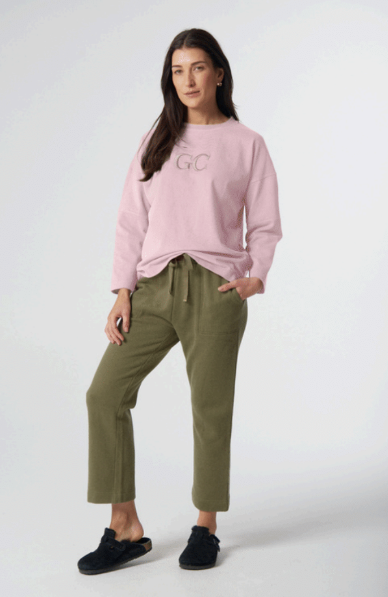 Goondiwindi Cotton - Sunday Cotton Logo Cotton Sweat - Pink A Boo