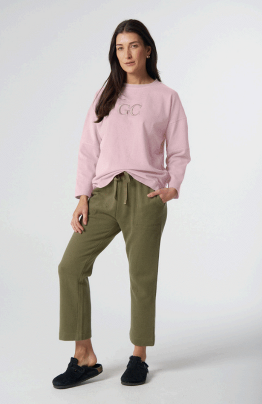 Goondiwindi Cotton - Sunday Cotton Logo Cotton Sweat - Pink A Boo