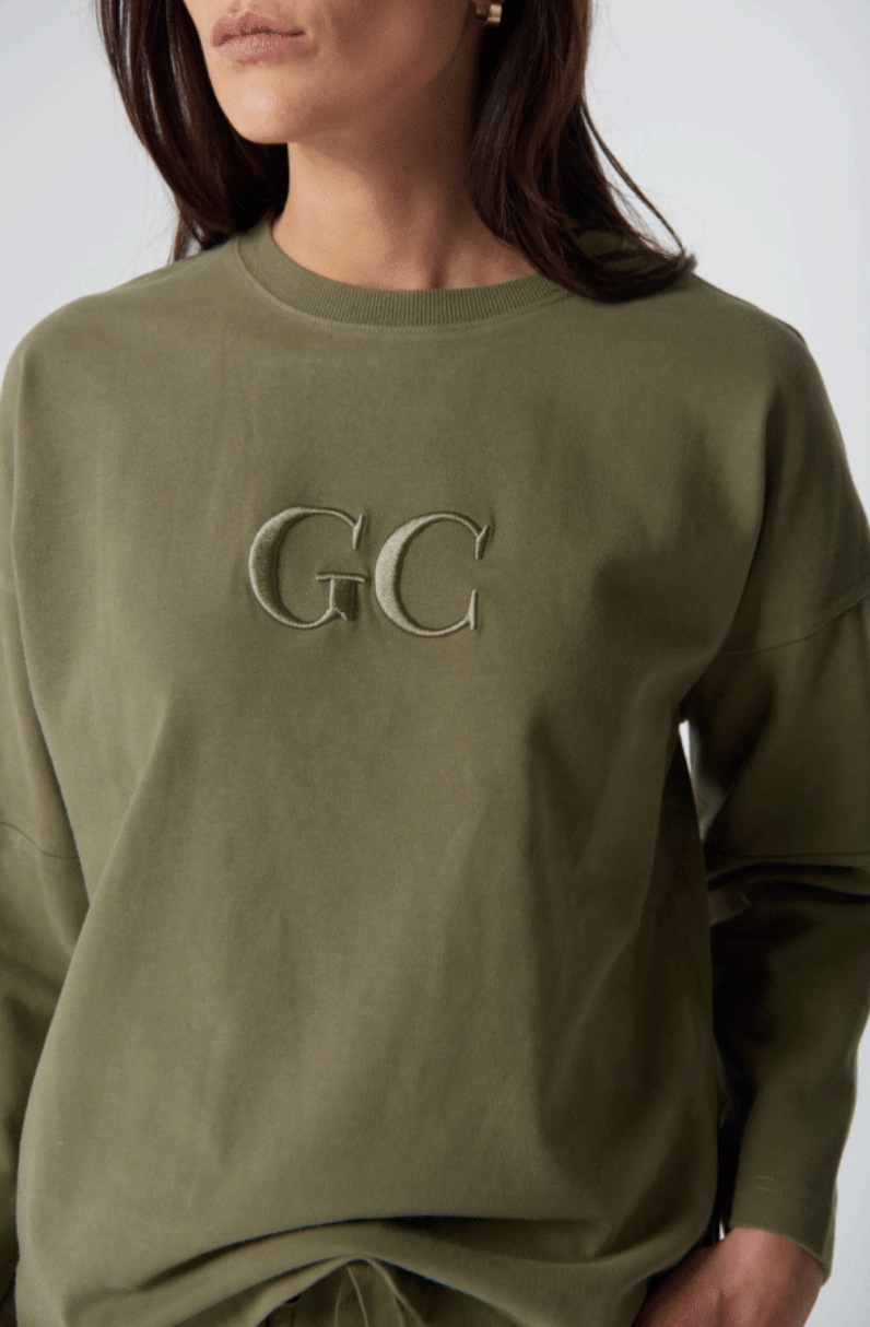 Goondiwindi Cotton - Sunday Cotton Logo Cotton Sweat - Sage