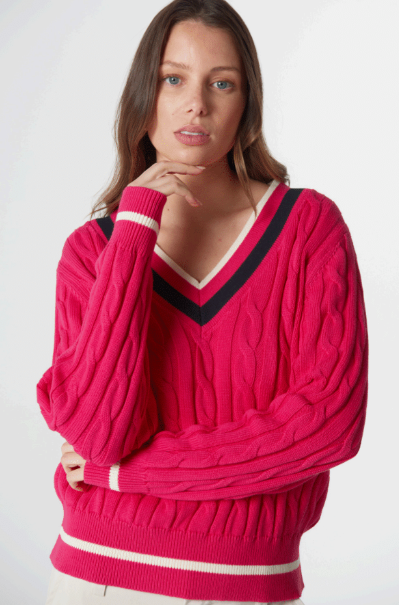 Cloth+Paper+Scissors - Cheeky Deep V Knit - Flamboyant