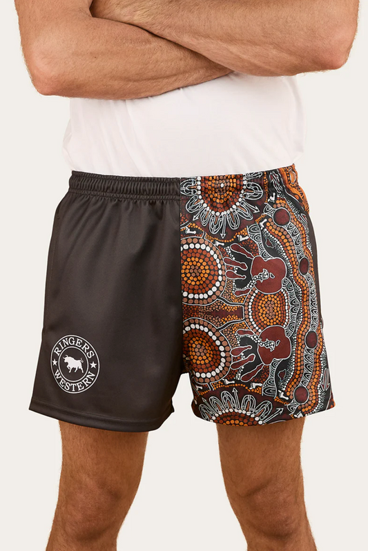 Ringers Western - Walkabout Warrior Footy Short - Charcoal / Multi