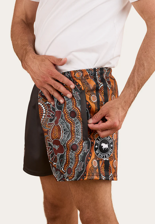 Ringers Western - Walkabout Warrior Footy Short - Charcoal / Multi