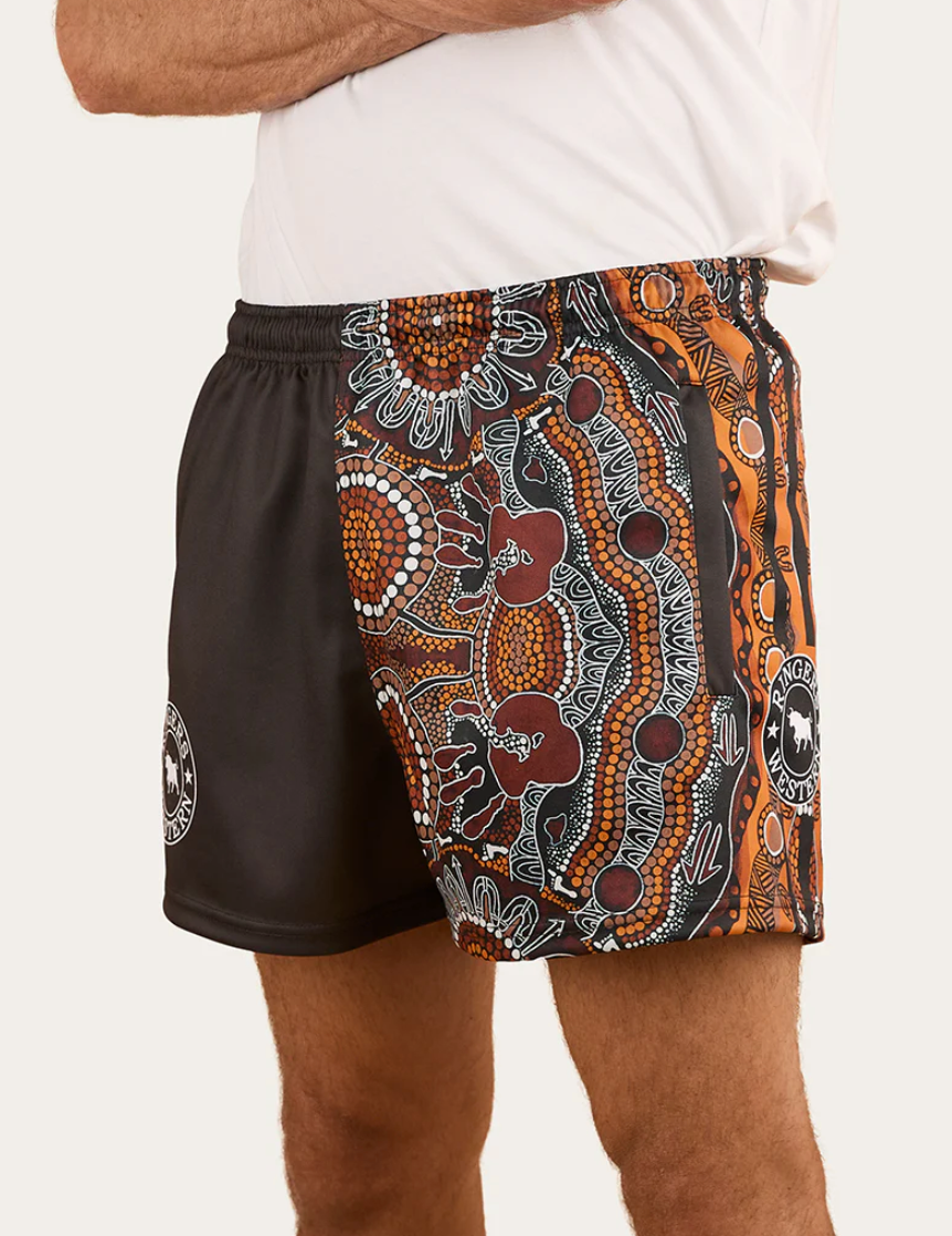 Ringers Western - Walkabout Warrior Footy Short - Charcoal / Multi