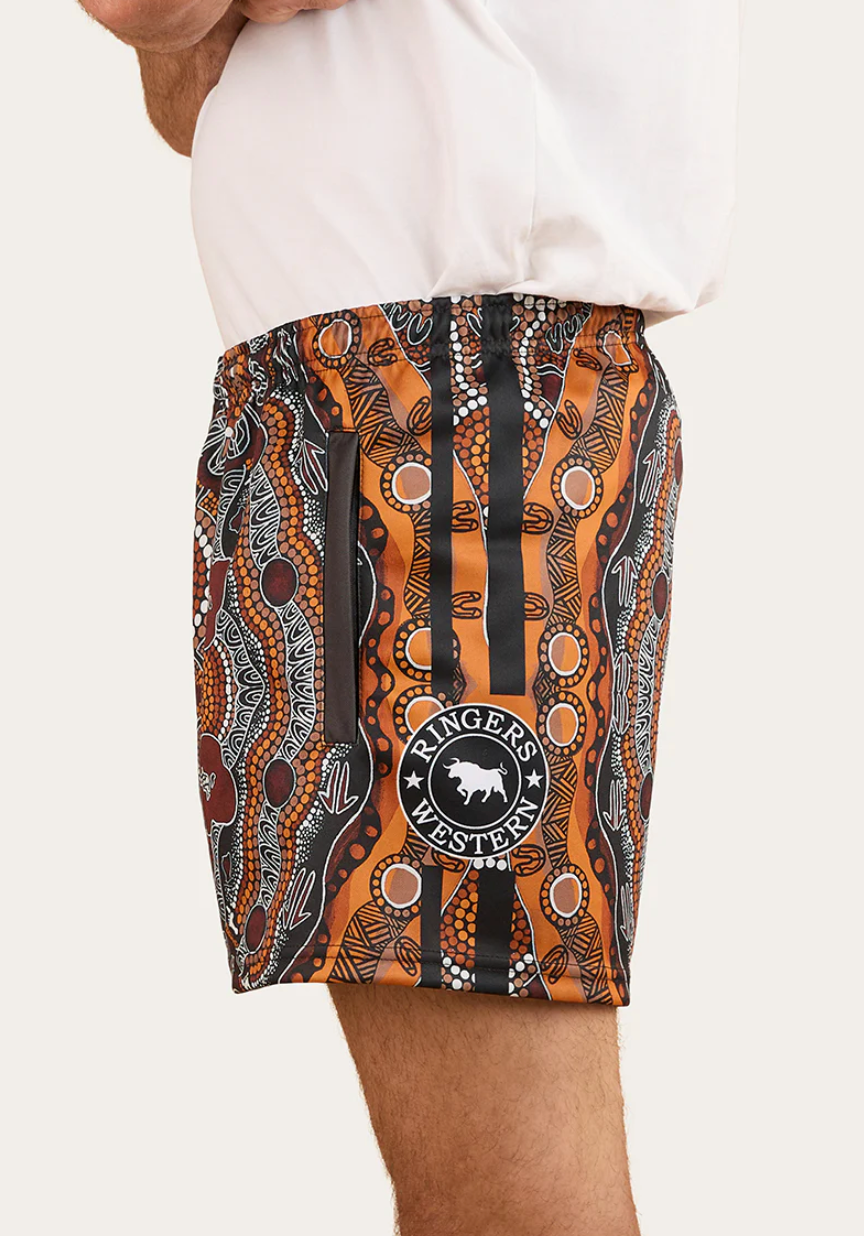 Ringers Western - Walkabout Warrior Footy Short - Charcoal / Multi