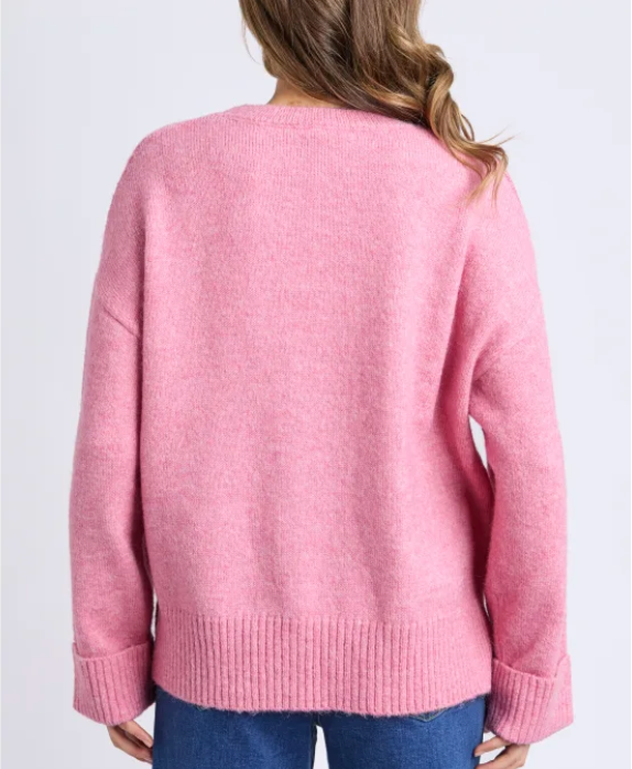 Elm Lifestyle - Intersia Heart Knit- Quartz Pink