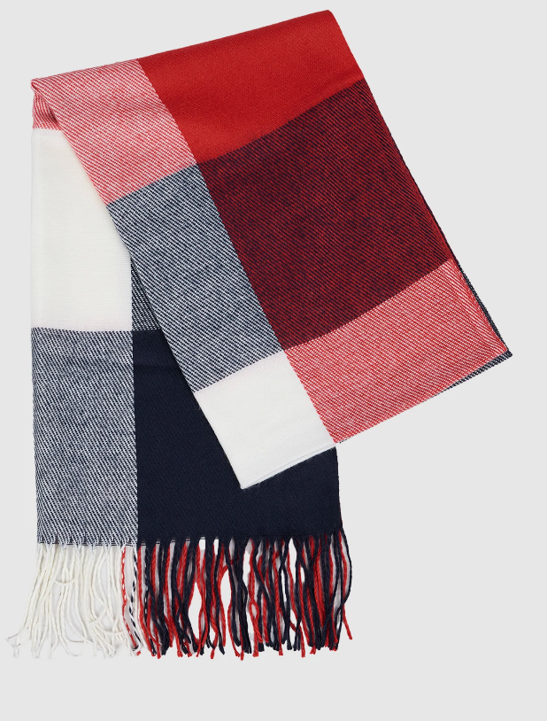 Elm Lifestyle - Celeste Check Scarf - Red Check