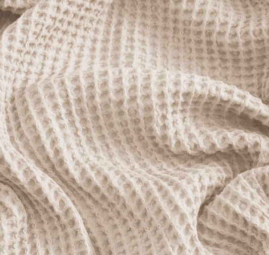 Canningvale - Luxury Cotton Waffle Throw - Oatmeal
