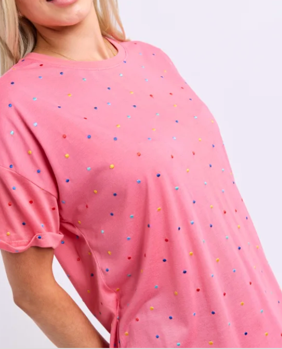 Elm Lifestyle - Festive Spot Tee - Pink Lemonade