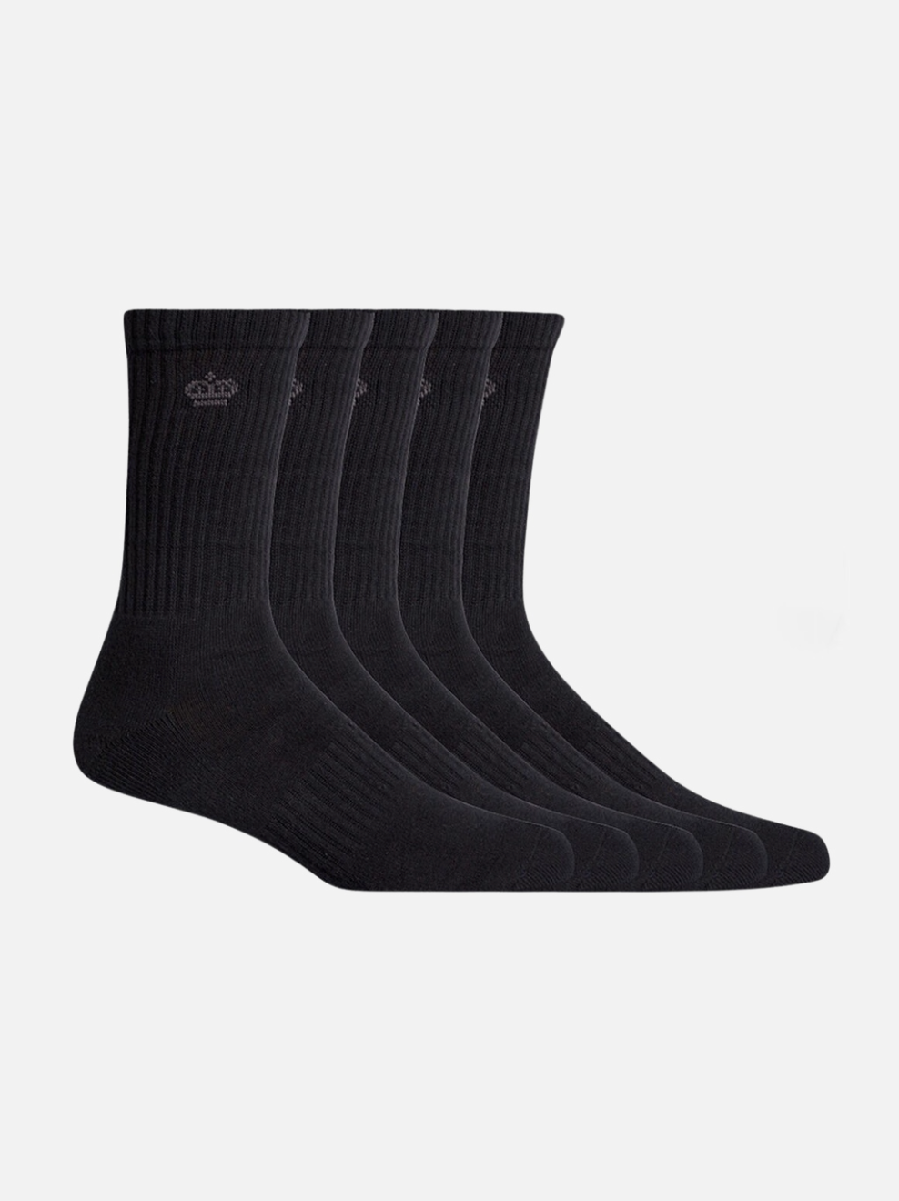 King Gee - Mens Cotton Crew Work Sock - 5 Pack - Black