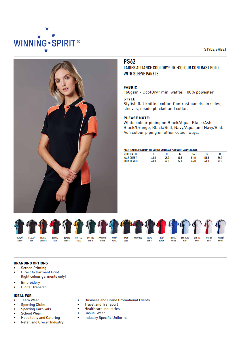 SPORTS PACK - ALLIANCE POLO (MENS, WOMENS, CHILDREN)