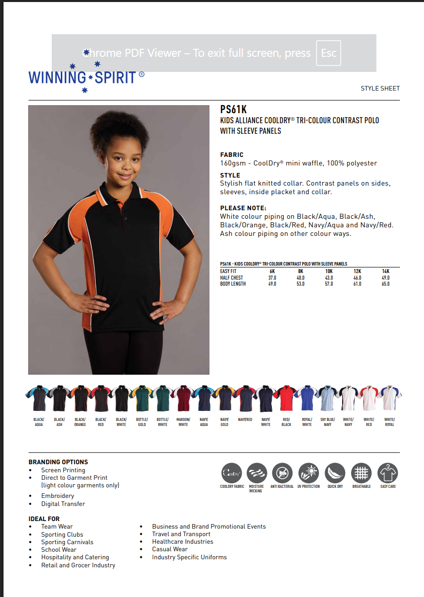 SPORTS PACK - ALLIANCE POLO (MENS, WOMENS, CHILDREN)