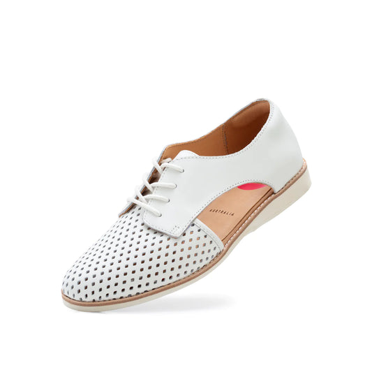Rollie - Derby Side Cut Punch White