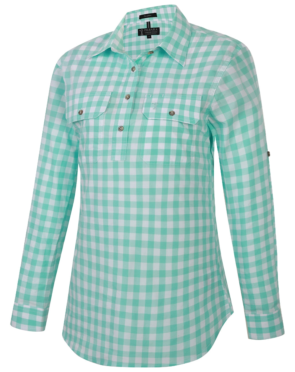 Pilbara Women's Y/D Check C/F L/S Shirt