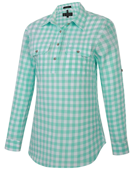 Pilbara Women's Y/D Check C/F L/S Shirt