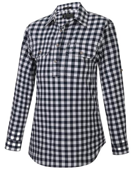Pilbara Women's Y/D Check C/F L/S Shirt