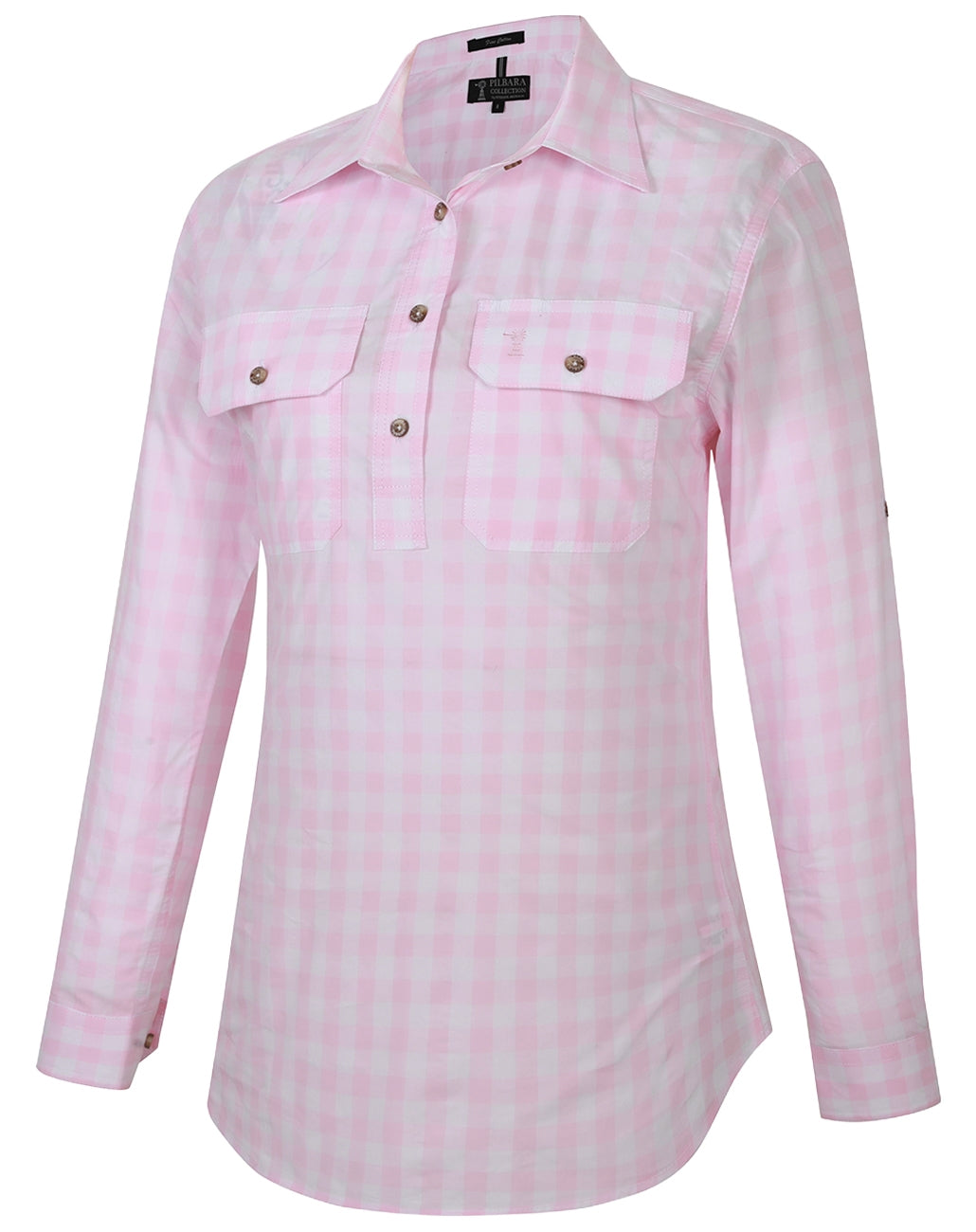 Pilbara Women's Y/D Check C/F L/S Shirt