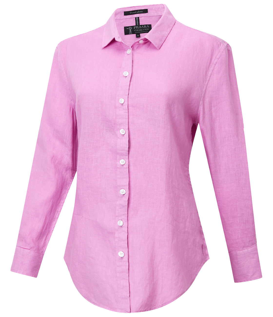 Pilbara-  Womens Florence Classic Linen Long Sleeve Shirt - Crocus