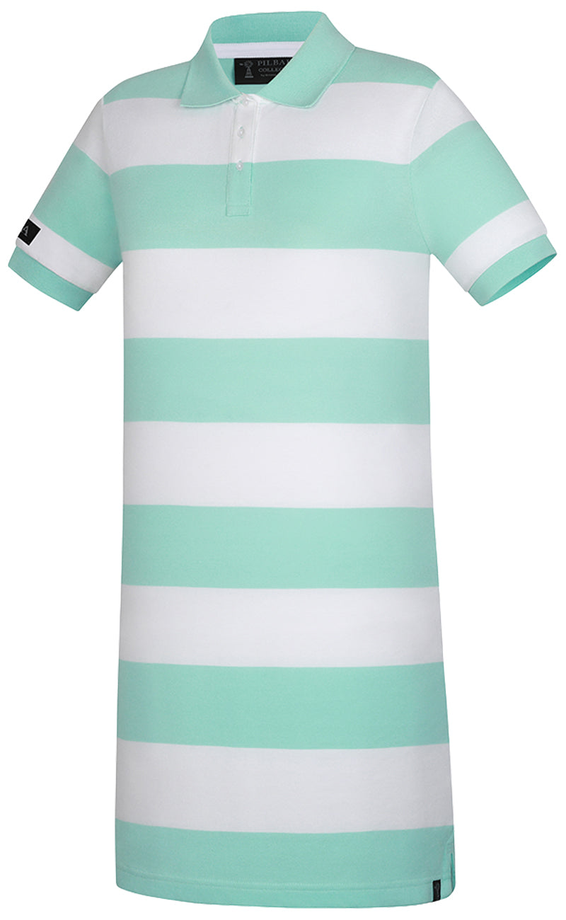 Pilbara - Madeline Classic Cotton Polo Dress - Limpett Shell/White