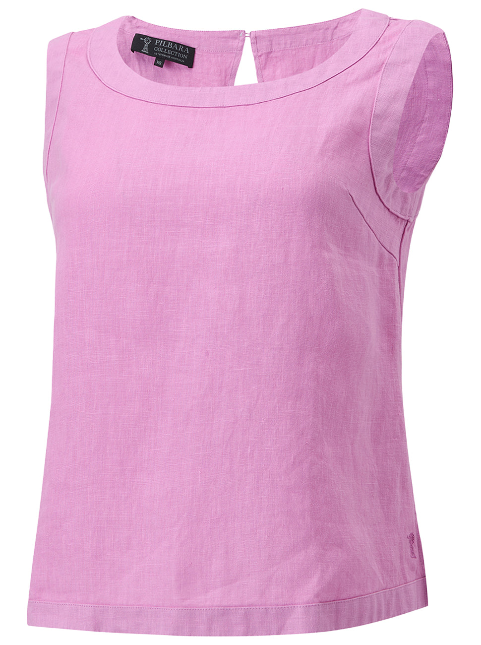 Pilbara - Women's Gabriella Linen Singlet - Crocus