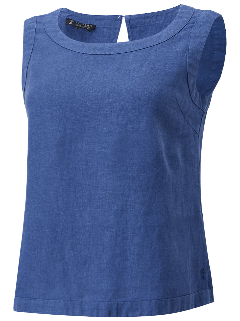 Pilbara - Women's Gabriella Linen Singlet - Deep Blue