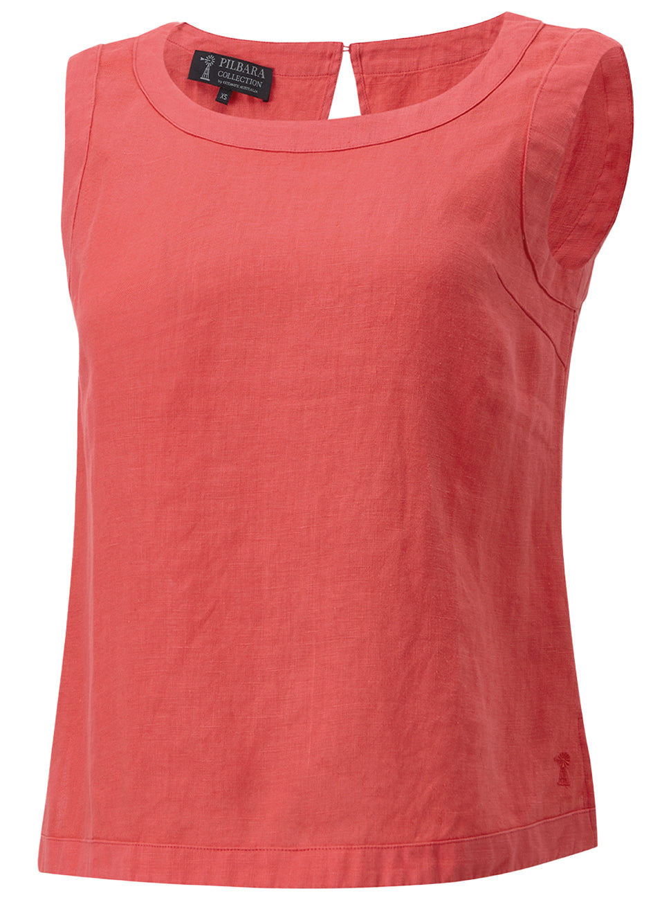 Pilbara - Women's Gabriella Linen Singlet - Hibiscus