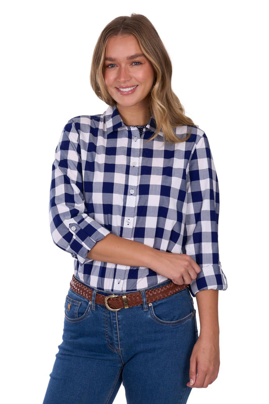 Thomas Cook - Womens Scarlet Tab Long Sleeve Shirt - Navy/White