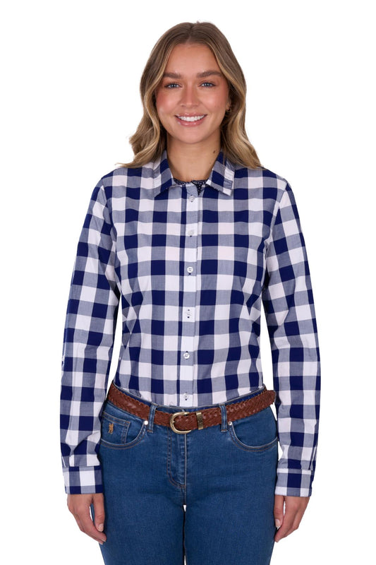 Thomas Cook - Womens Scarlet Tab Long Sleeve Shirt - Navy/White