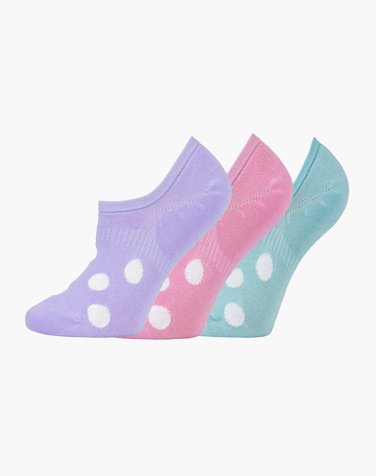 Bamboozld - Womens Spots 3 Pack Secret Socks - Multi