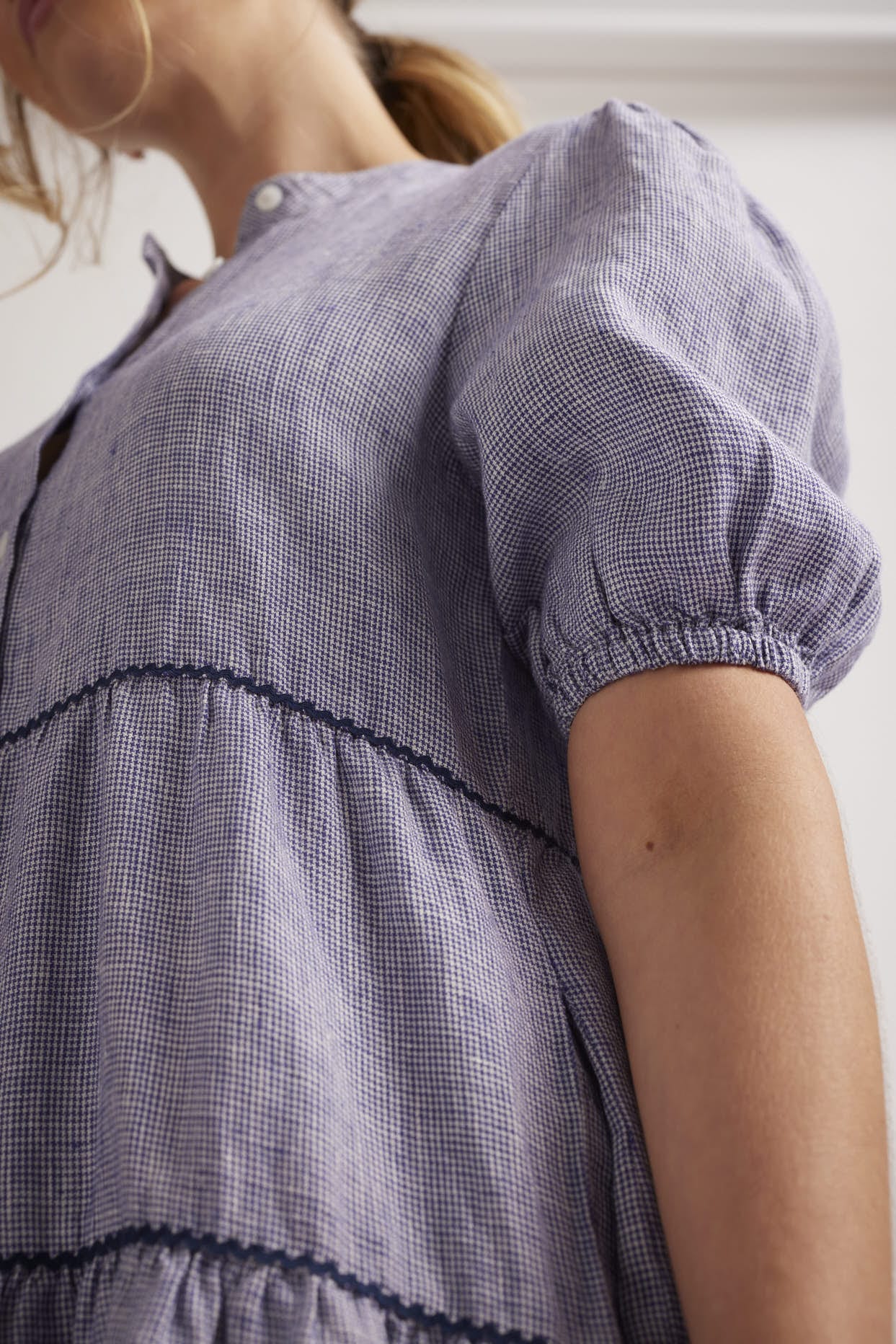 Alessandra - Marcella Dress Houndstooth - Navy