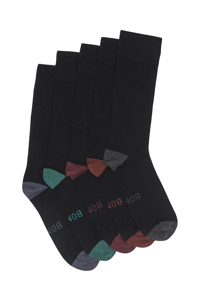 Bonds Logo Bamboo Crew Socks 5 pack