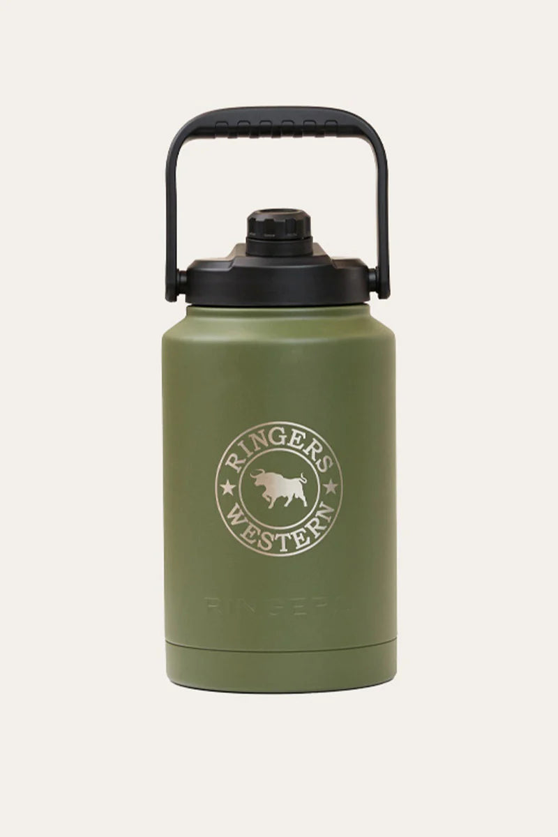 Ringers Western - Big Gulp Stainless Steel Insulated - Cactus Green