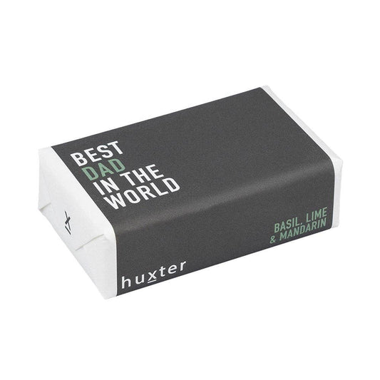 Huxter - Best Dad in the world - Grey Triple-milled soap - Basil, Lime & Mandarin