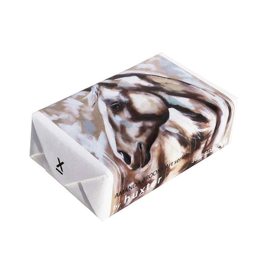 Huxter - Halo' Horse' Wrapped Soap - Lemongrass Triple-milled soap - Lemongrass