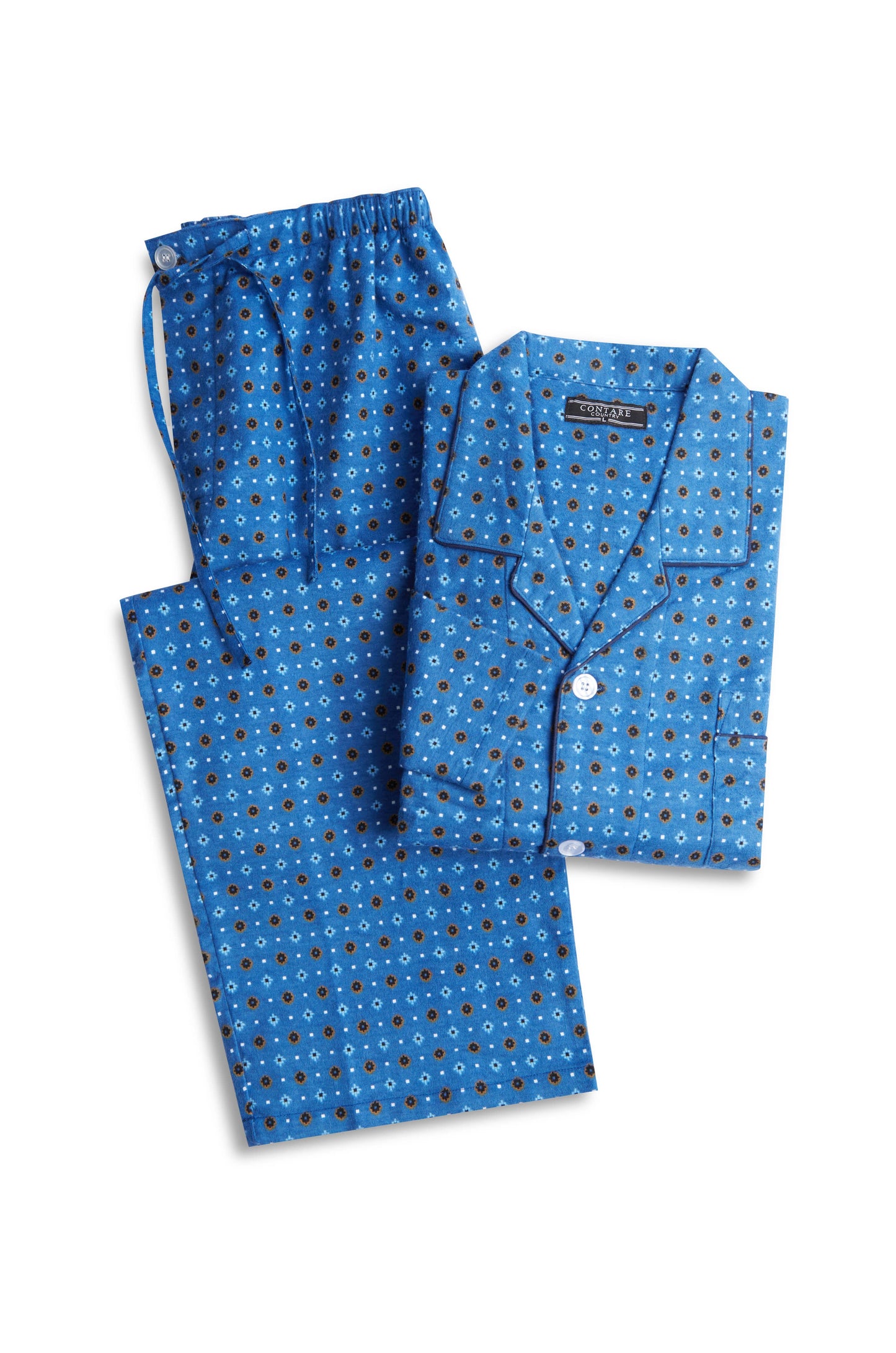 Contare - Men’s Flannelette Long Sleeve Pyjama Set - Graphic