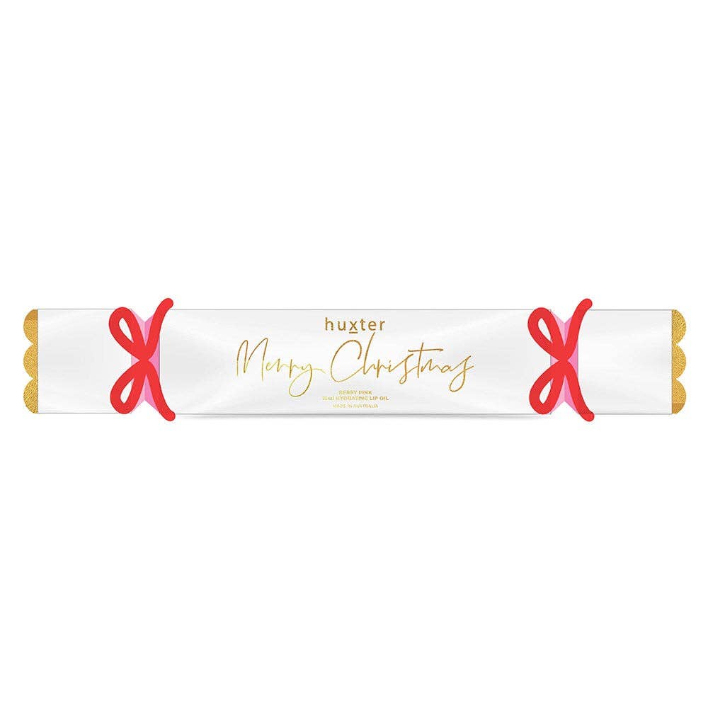 15ml Hydrating Lip Oil Bon Bon - Xmas Flowers Collection - Berry Pink