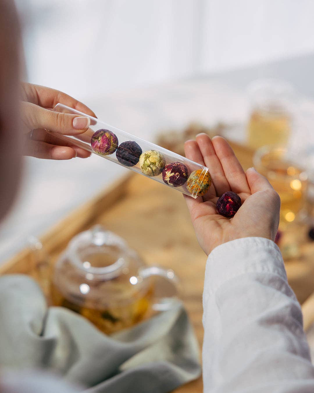 Better Tea Co. - Blooming Tea Balls in Glass Tube