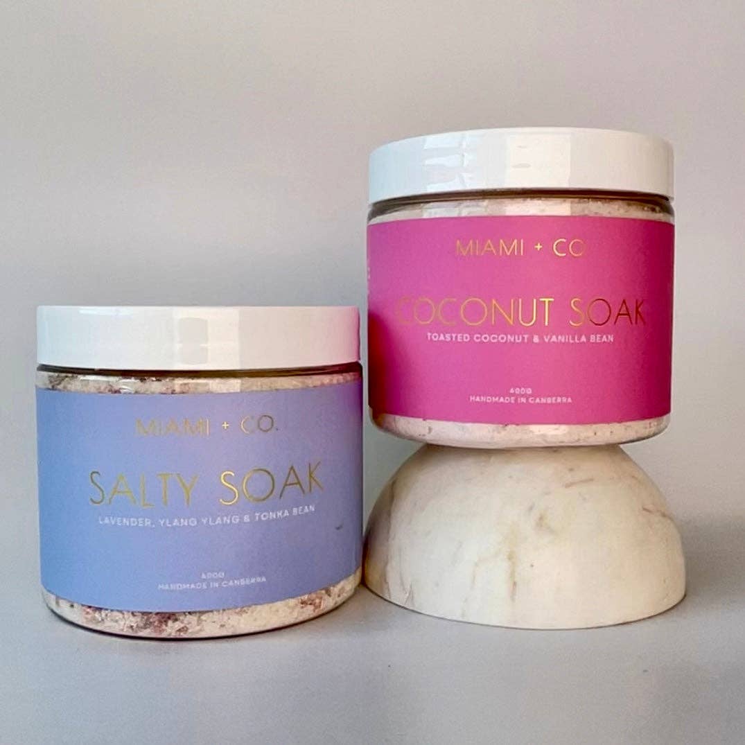 Miami + Co - Coconut & Salty Bath Soaks - 400g Bundle
