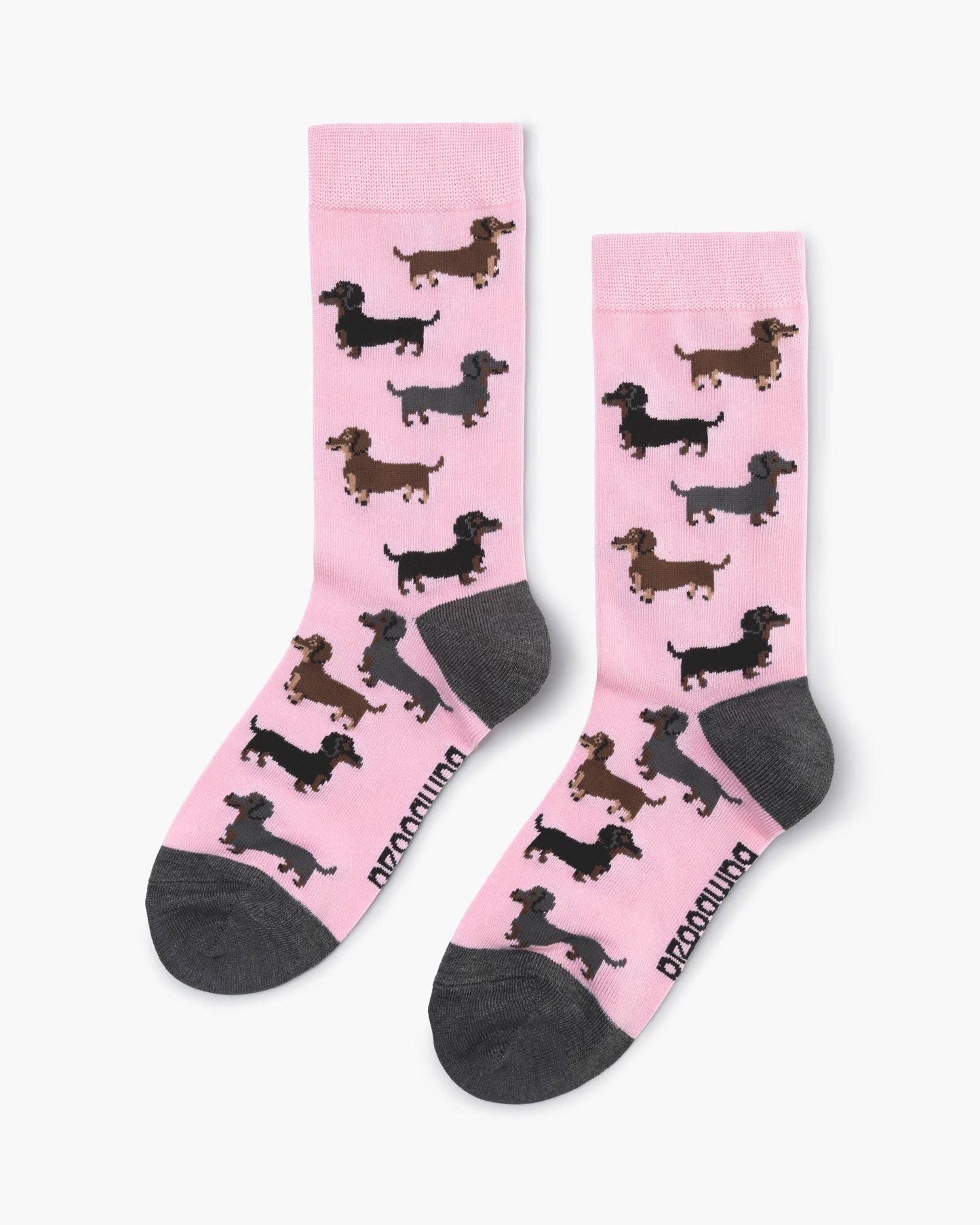 Bamboozld - Womens Dachshund Pups Bamboo Sock - Pink