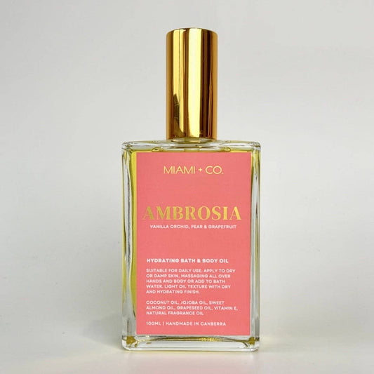 Miami + Co -  100ml Ambrosia Bath & Body Oil