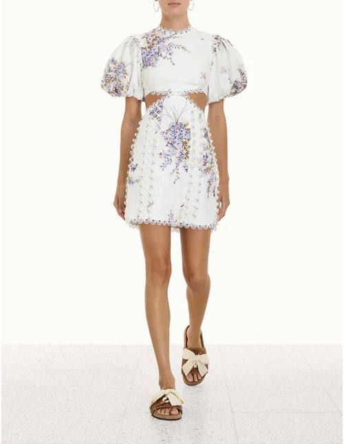 HIRE DRESS - ZIMMERMANN - JADE CUT OUT MINI DRESS