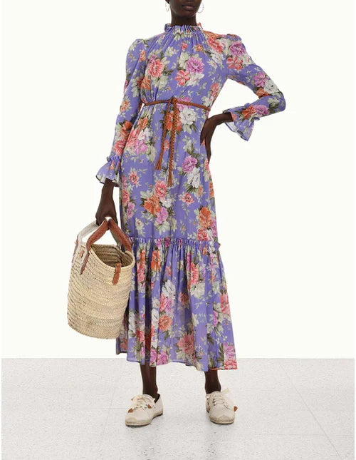 HIRE DRESS - ZIMMERMANN - PATTY FRILL MIDI DRESS