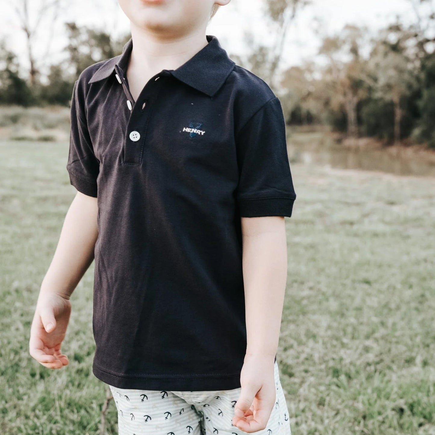 Love Henry - Boys Polo Shirt - Navy